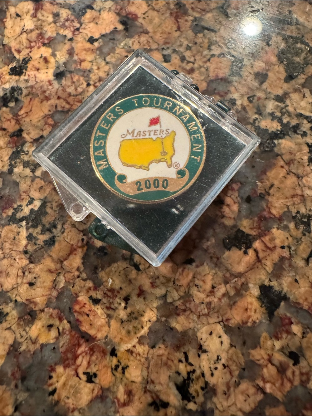Masters Tournament 2000 Official Golf Ball Marker - Green & Yellow